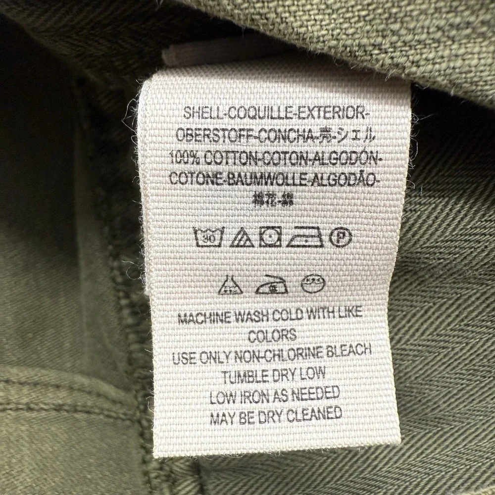 Free People Utility Pants Women 27 Dark Olive OB800848 Pleated Knee Seam Cotton
